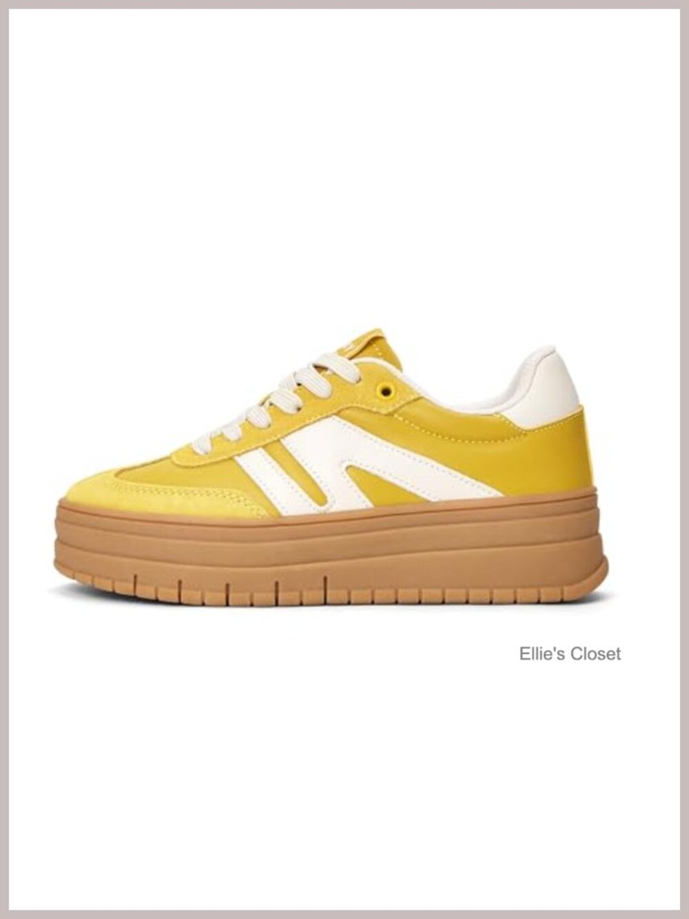 Platform Sneakers Suede Faux Leather Slip Resistant Casual